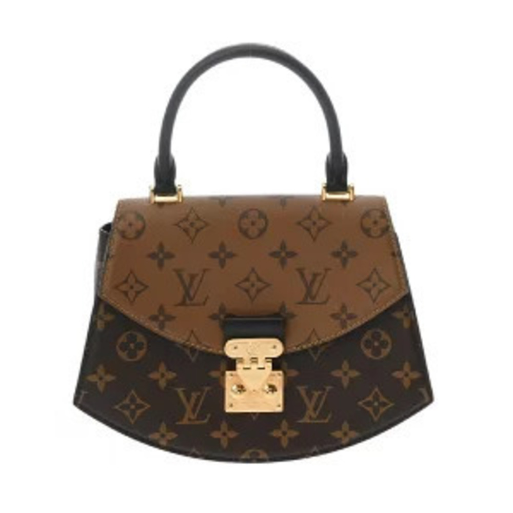 Louis Vuitton Monogram Reverse Tilsit Canvas Vanity Top Handle Bag Brown
